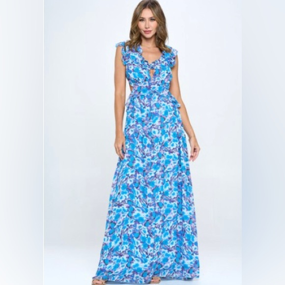 Women’s Blue Multi Color Boho Dress. Variety of sizes available. - Picture 1 of 1